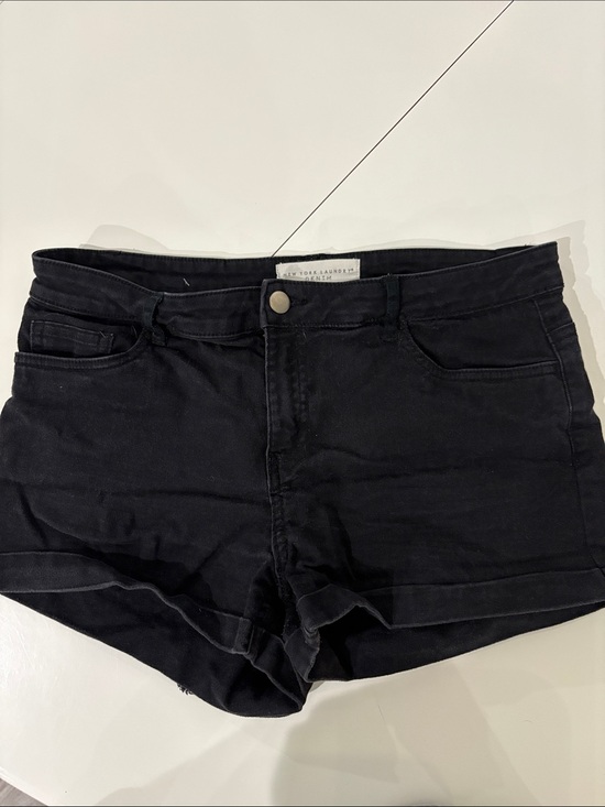 New York Laundry Pants - New York Laundry Black High-Rise Denim Shorts